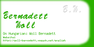 bernadett woll business card